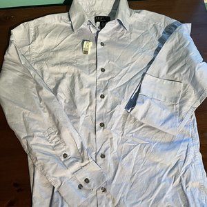 Alfani Boys Blue Button Down Shirt Size M